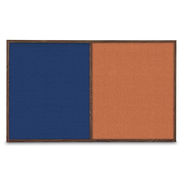 Single Door Radius Corkboard, 36"x36", Bla, UV7002RC-BLACK-BUFF